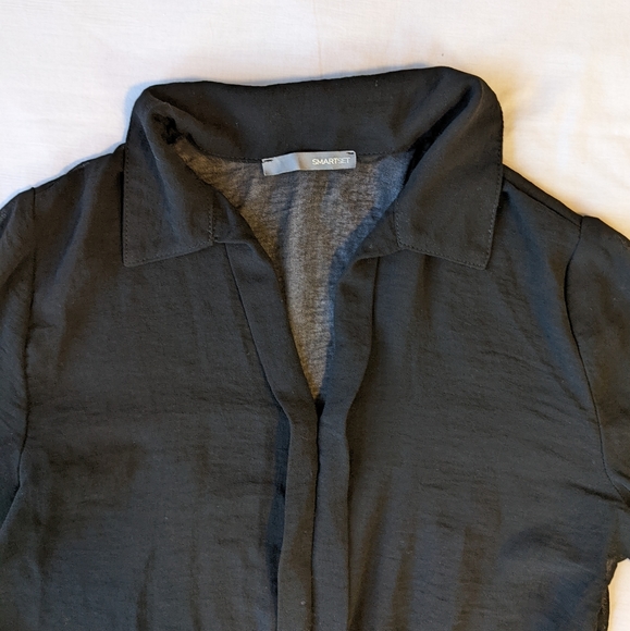 'Smart Set' Sheer Black Long Sleeve - Picture 4 of 8